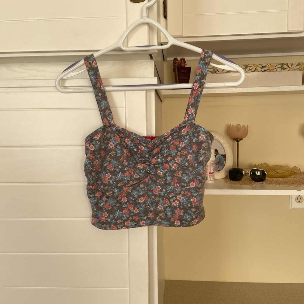 Vintage Floral Crop Top